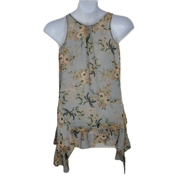 ANTHROPOLOGIE Maeve floral Magda chiffon tunic blouse top S - Picture 4 of 9